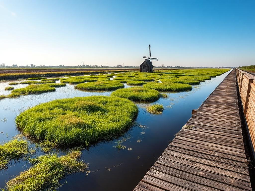Wandelpad rond het Oosterdel met water en kleine eilandjes