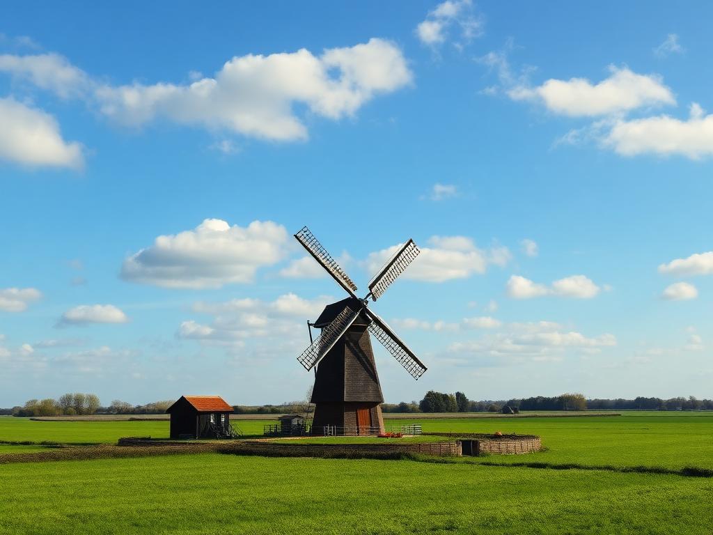 Twuyvermolen, een traditionele poldermolen in Sint Pancras